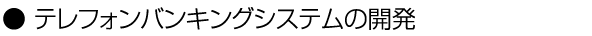 テレフォンバンキングシステムの開発